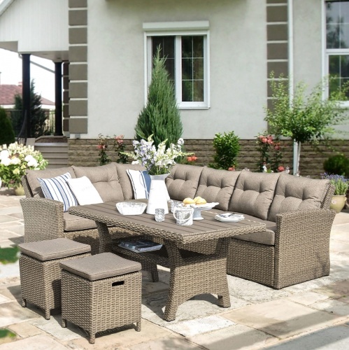 Комплект мебели из иск. ротанга AFM-307B Beige